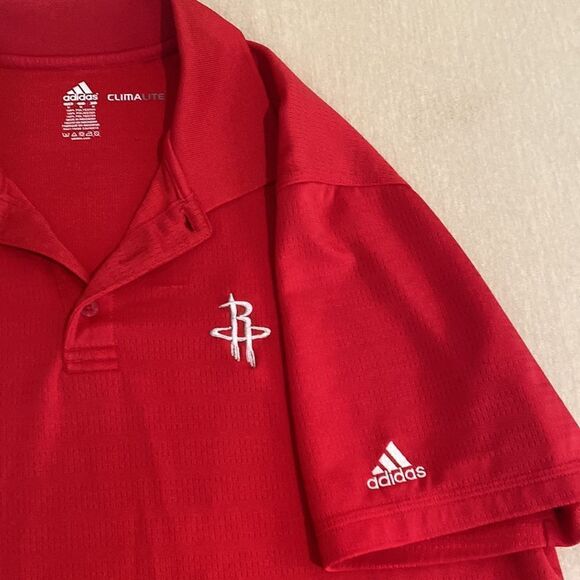 Men’s Adidas Red Climalite Polo - Picture 3 of 4